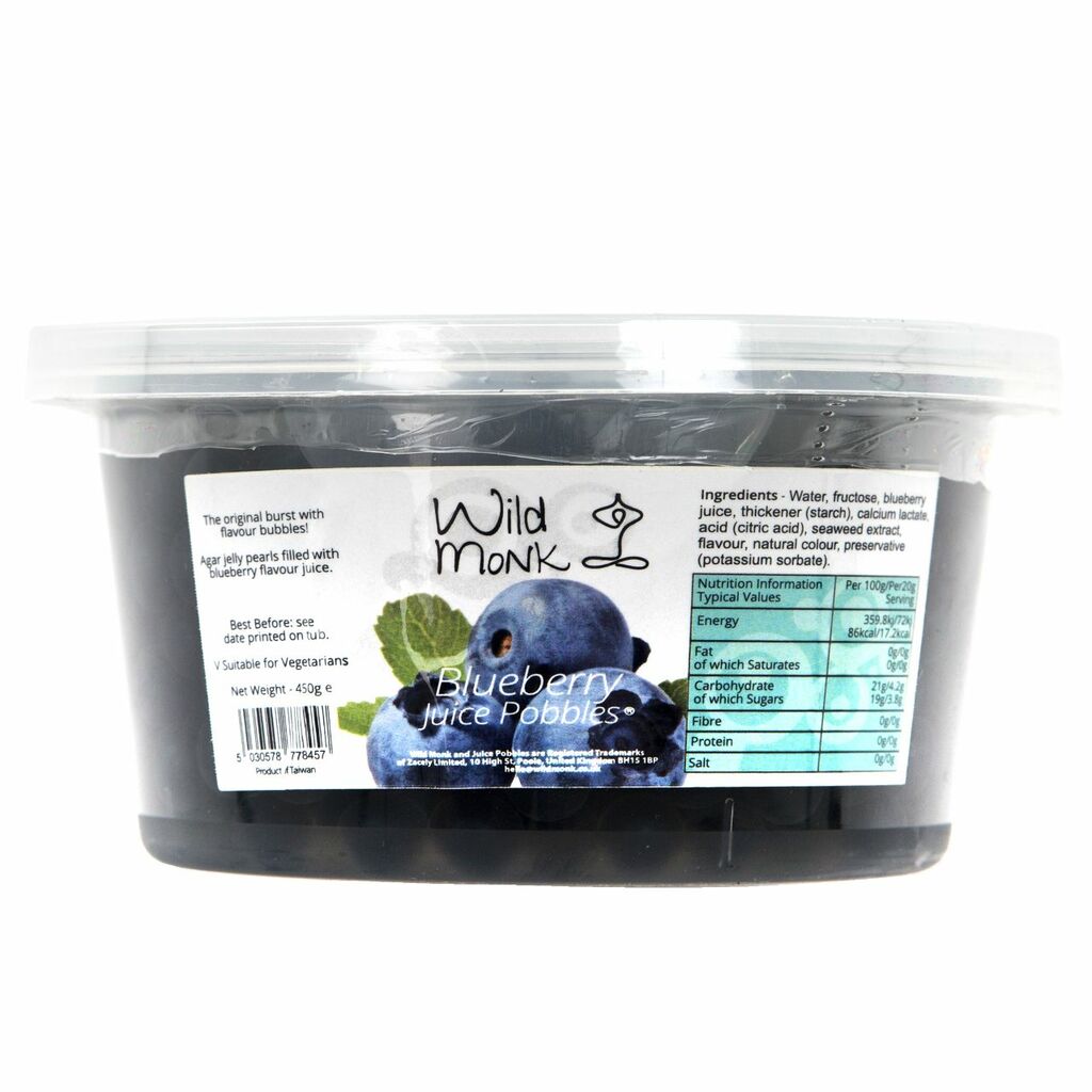 Bubble Tea Kit PEACH (30 Servings) - Featuring Mango and Blueberry Juice Pobbles and Paper Straws