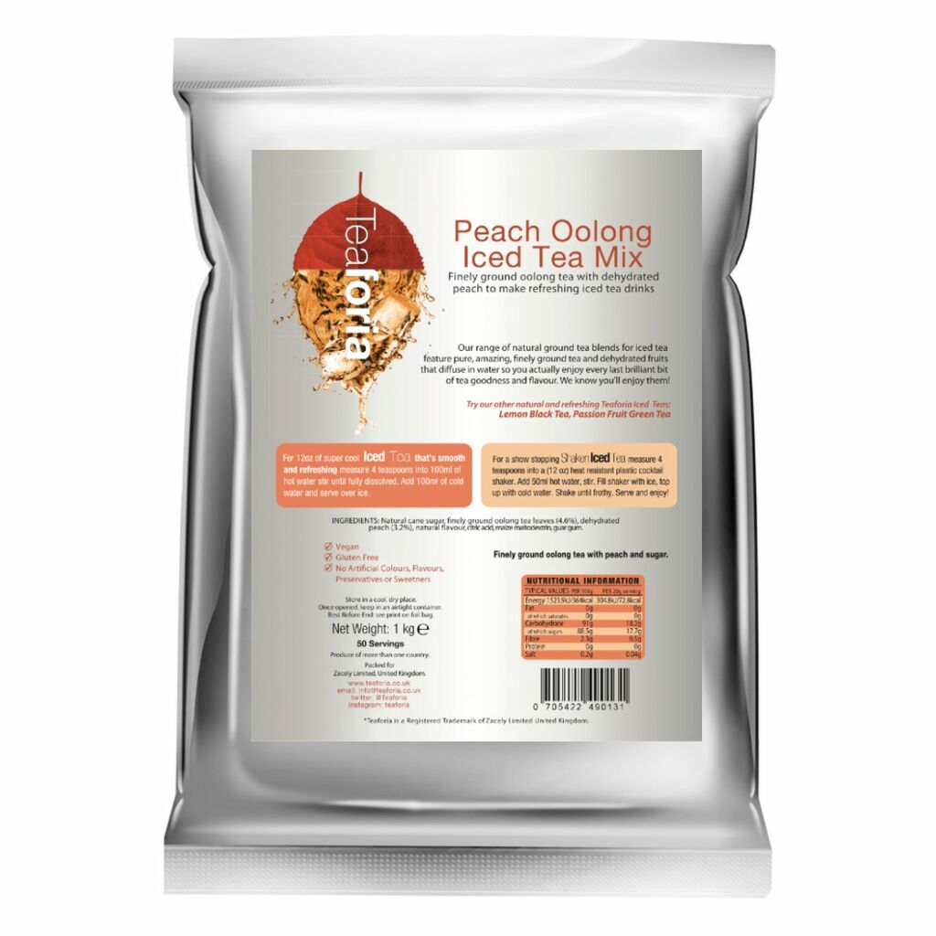 Bubble Tea Kit PEACH (30 Servings) - Featuring Mango and Blueberry Juice Pobbles and Paper Straws