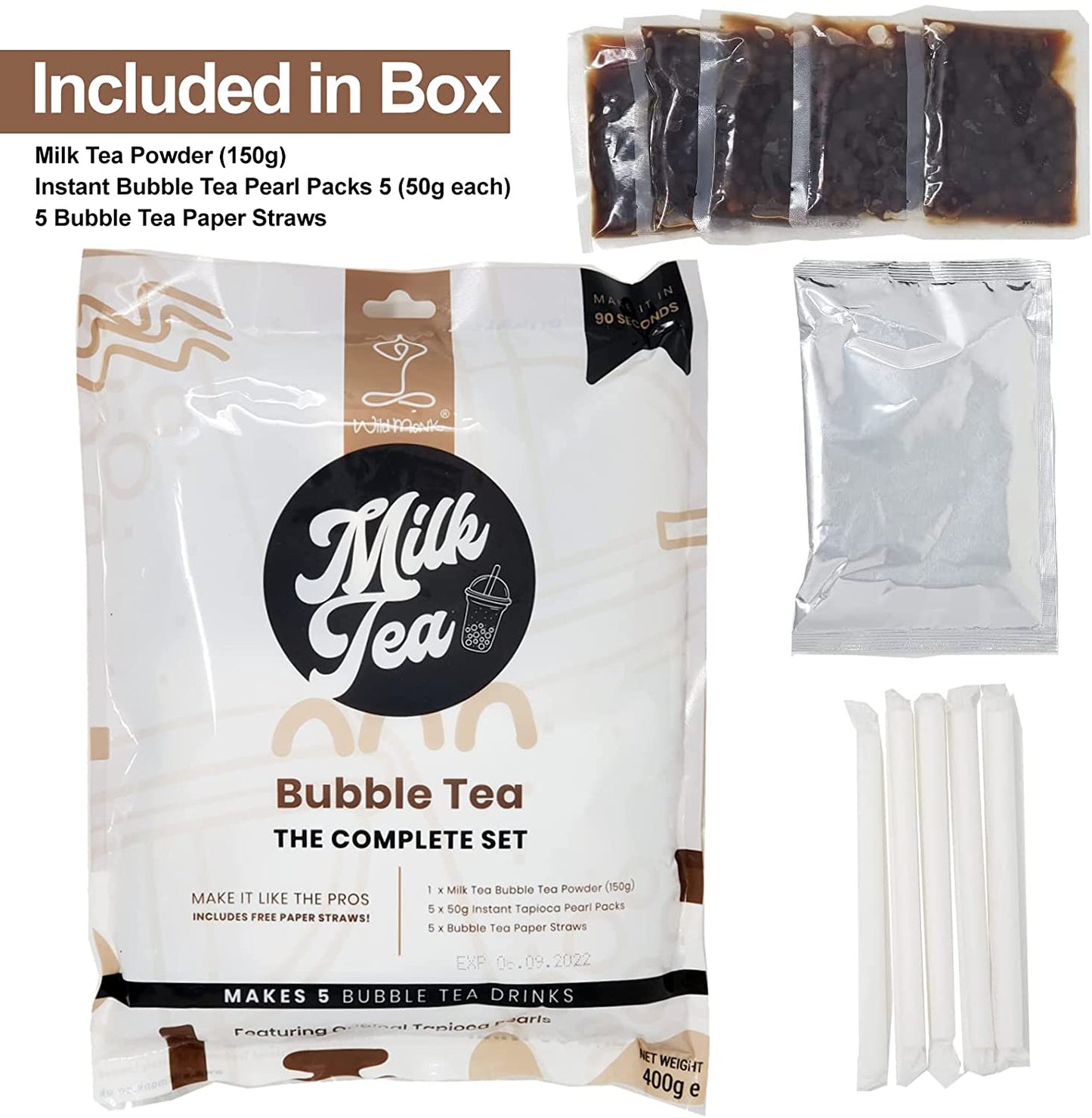 Milk Tea Bubble Tea Kit - 5 Drinks